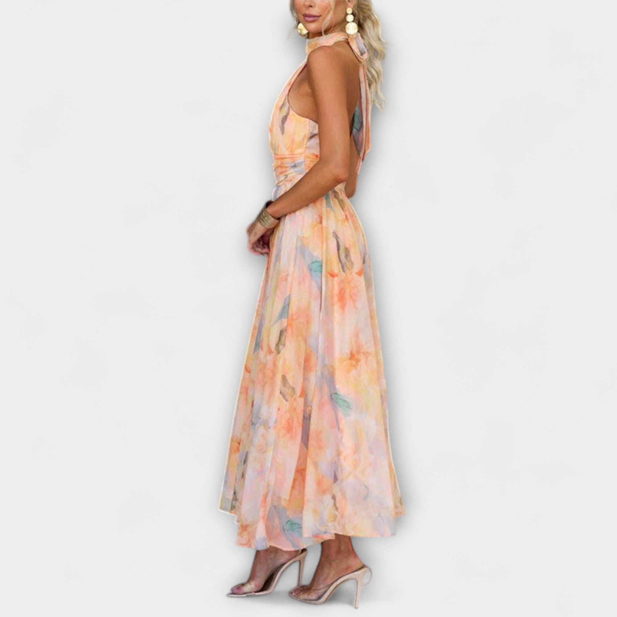 Juliette™ | Pastelové midi šaty s halter výstřihem