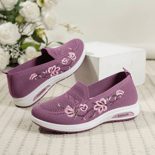 Lily™ – Pohodlné ortopedické slip-on boty s elegantními květinami