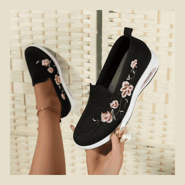 Lily™ – Pohodlné ortopedické slip-on boty s elegantními květinami