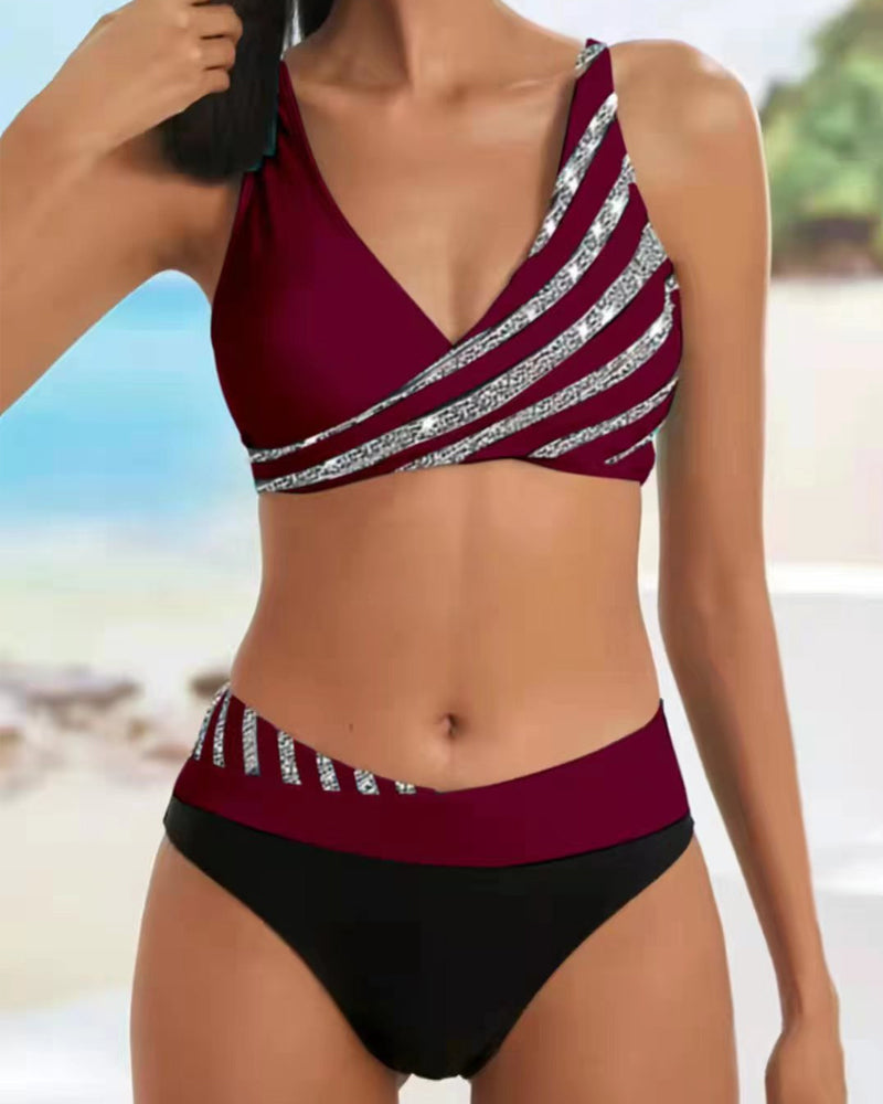 Mona - Tisknutý Bikiny v Teplých Tónech