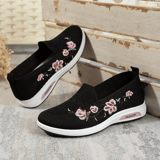 Lily™ – Pohodlné ortopedické slip-on boty s elegantními květinami