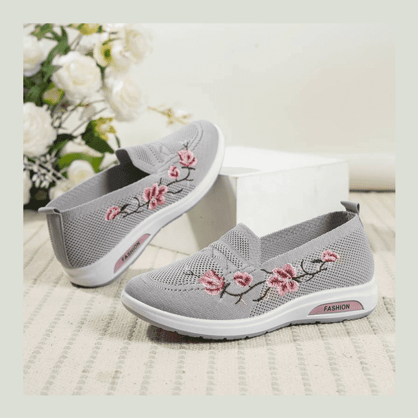 Lily™ – Pohodlné ortopedické slip-on boty s elegantními květinami
