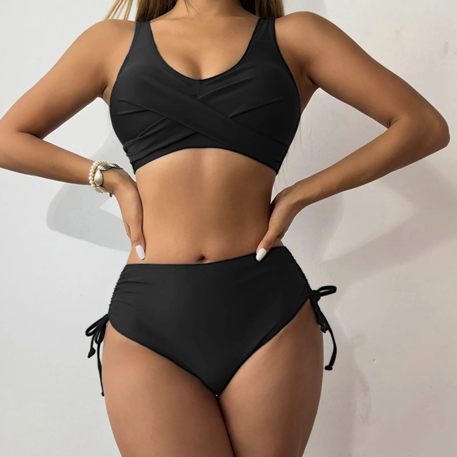 Isla – Křížené sportovní bikiny s vysokým pasem